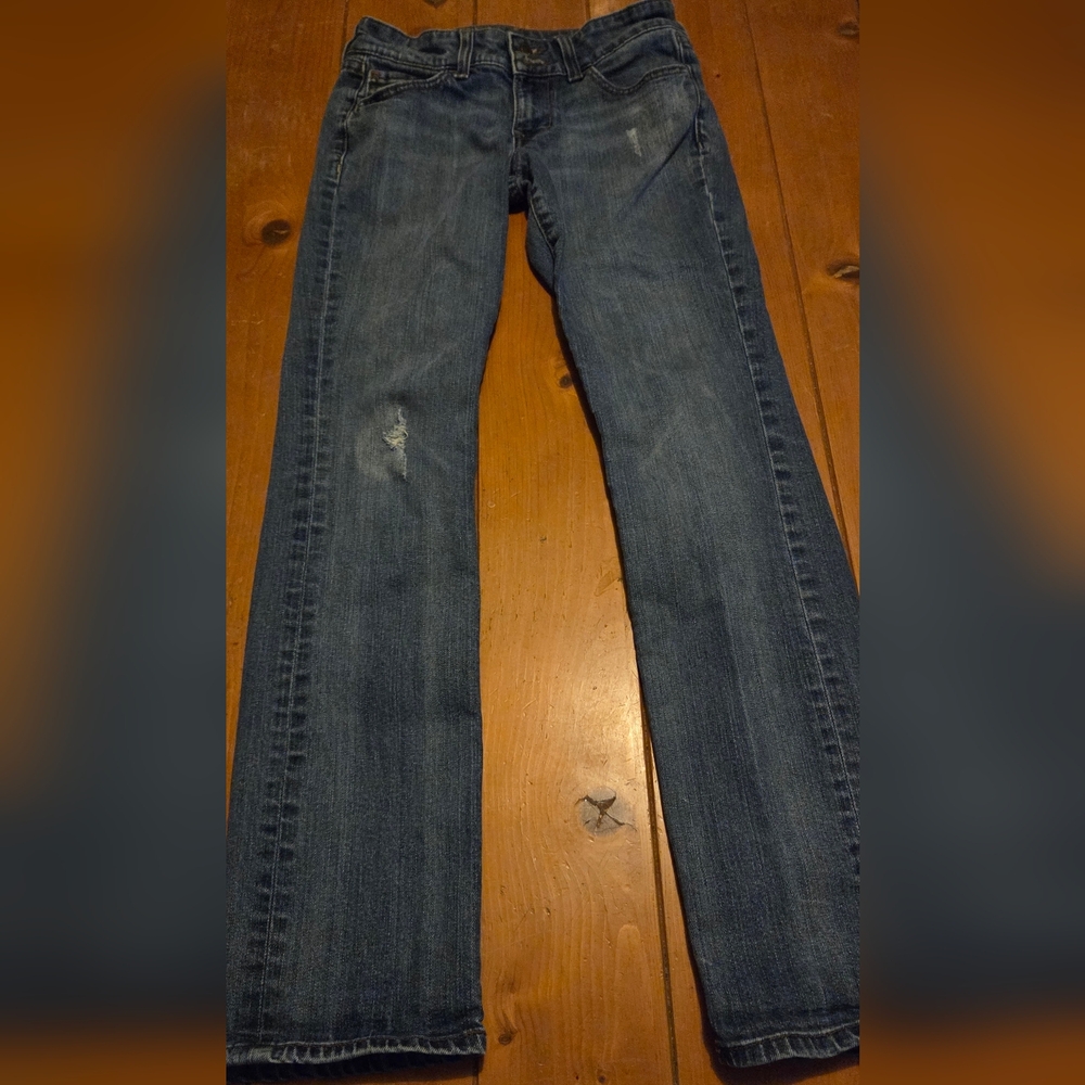 Old Navy Size 0 Women's The Diva Blue Distressed Denim Jeans